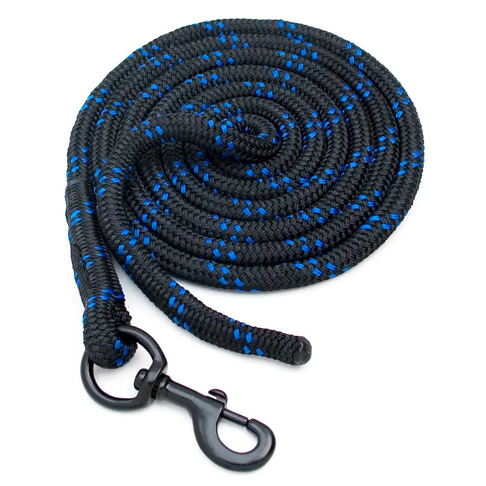 10 Ft Blocker Horsemanship Products Horse Lead Rope Black Blue 1