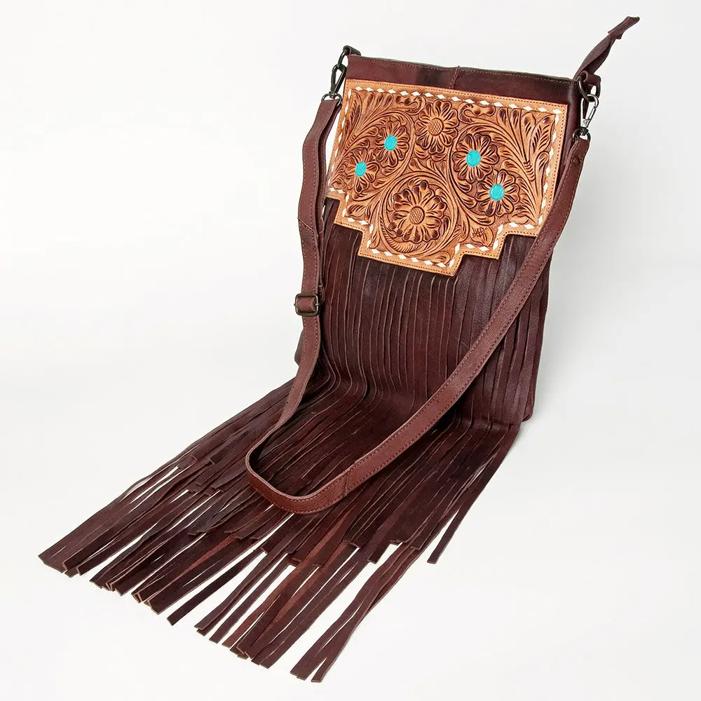 American Darling Messenger Hand Tooled Full Grain Genuine Leather Western Women Bag Handbag Purse | Crossbody For Cute 1