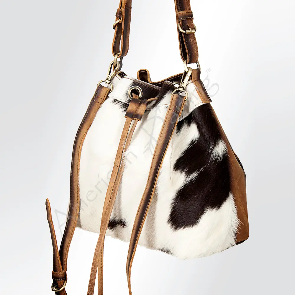 American Darling Bucket Hair-On Genuine Leather Women Bag Western Handbag Purse 1