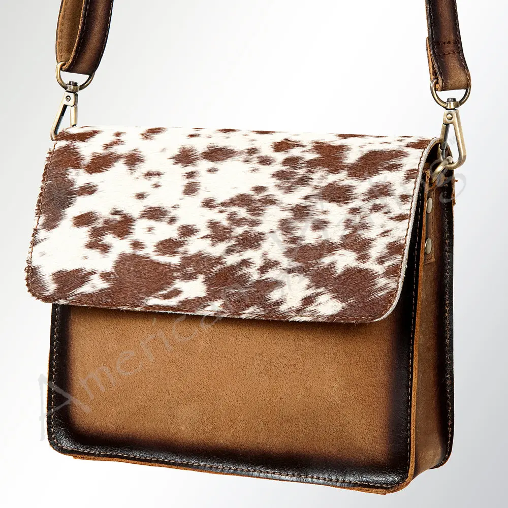 American Darling Women's Crossbody Bag Hair On Genuine Leather Handbag And Ladies Purse 1
