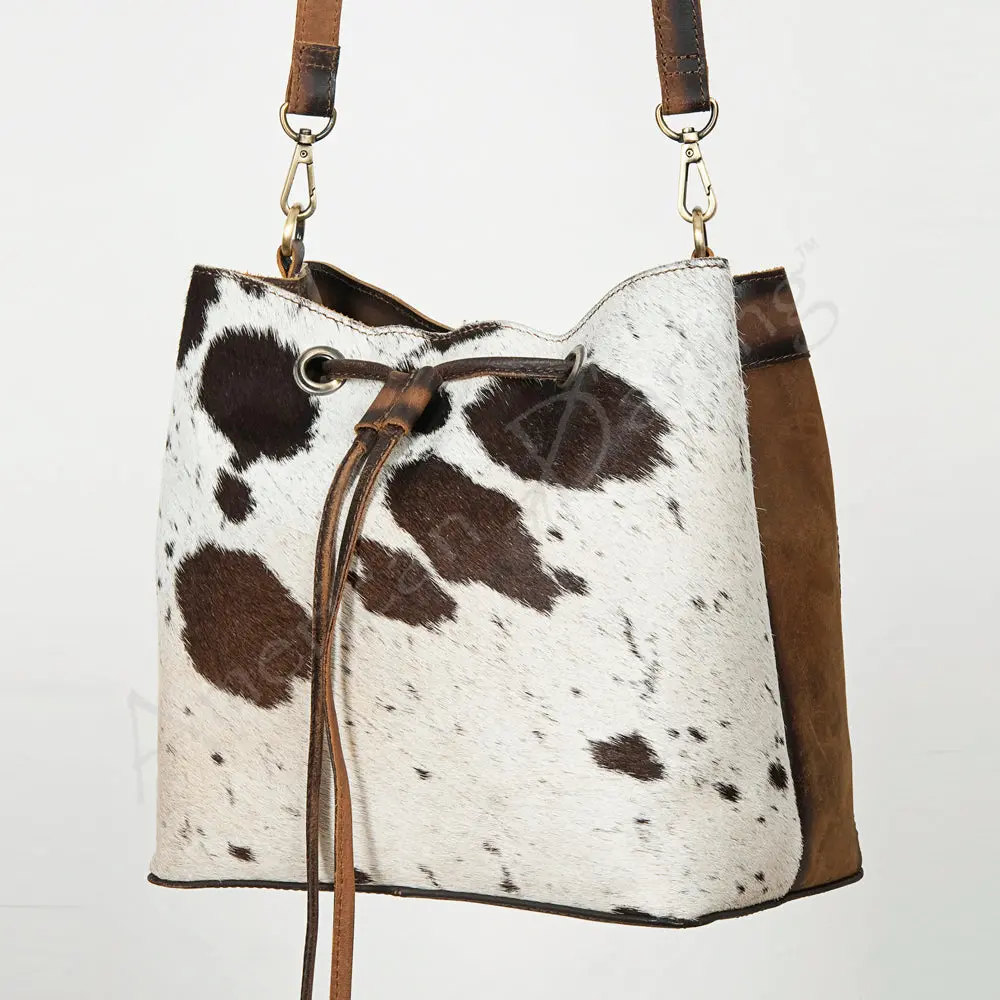 American Darling Bucket Hair-On Genuine Leather Women Bag Western Handbag Purse 1