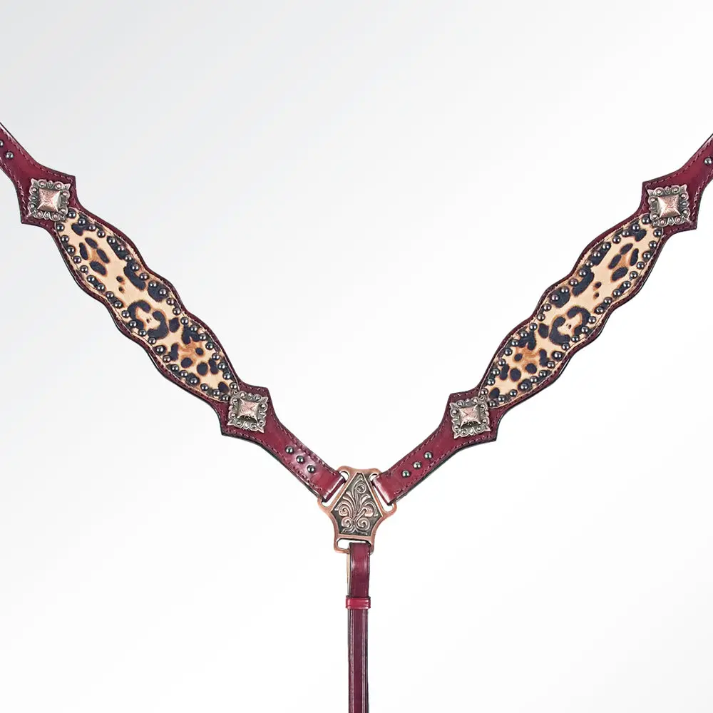 American Darling Western Horse One Ear Headstall Breast Collar Set Leather 1