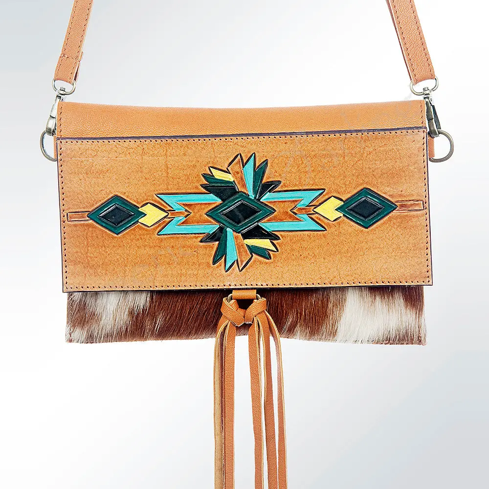 American Darling Wallet Hair-On Genuine Leather Women Bag Western Handbag Purse | Wristlet Travel Clutch 1