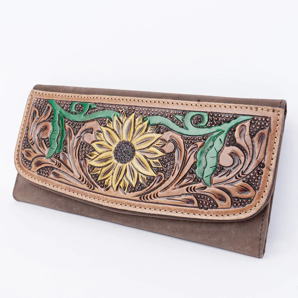 American Darling Wallet Hand Tooled Genuine Leather Western Women Bag | Handbag Purse Wristlet Travel Clutch 11