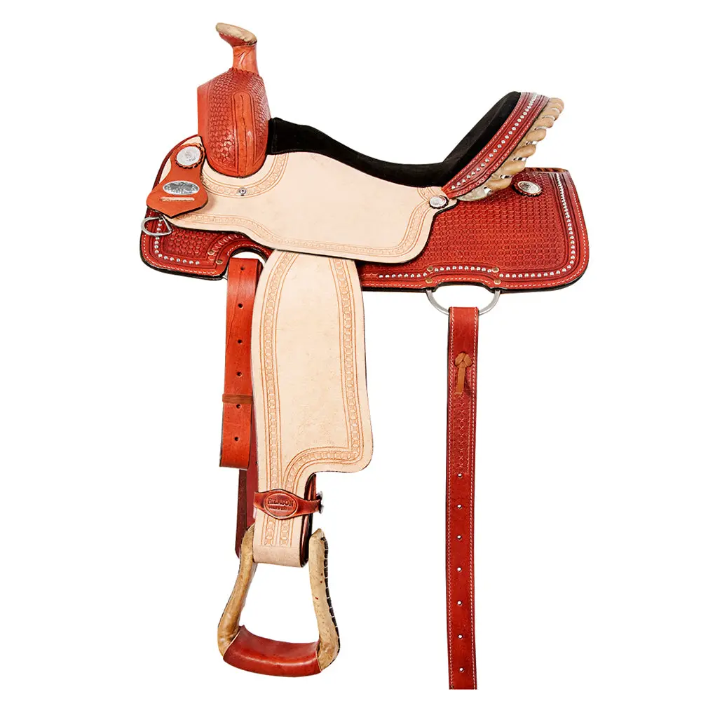 Hilason Western Horse Saddle American Leather Ranch Roping Cowboy | Hand Tooled Wade & For Horses 1