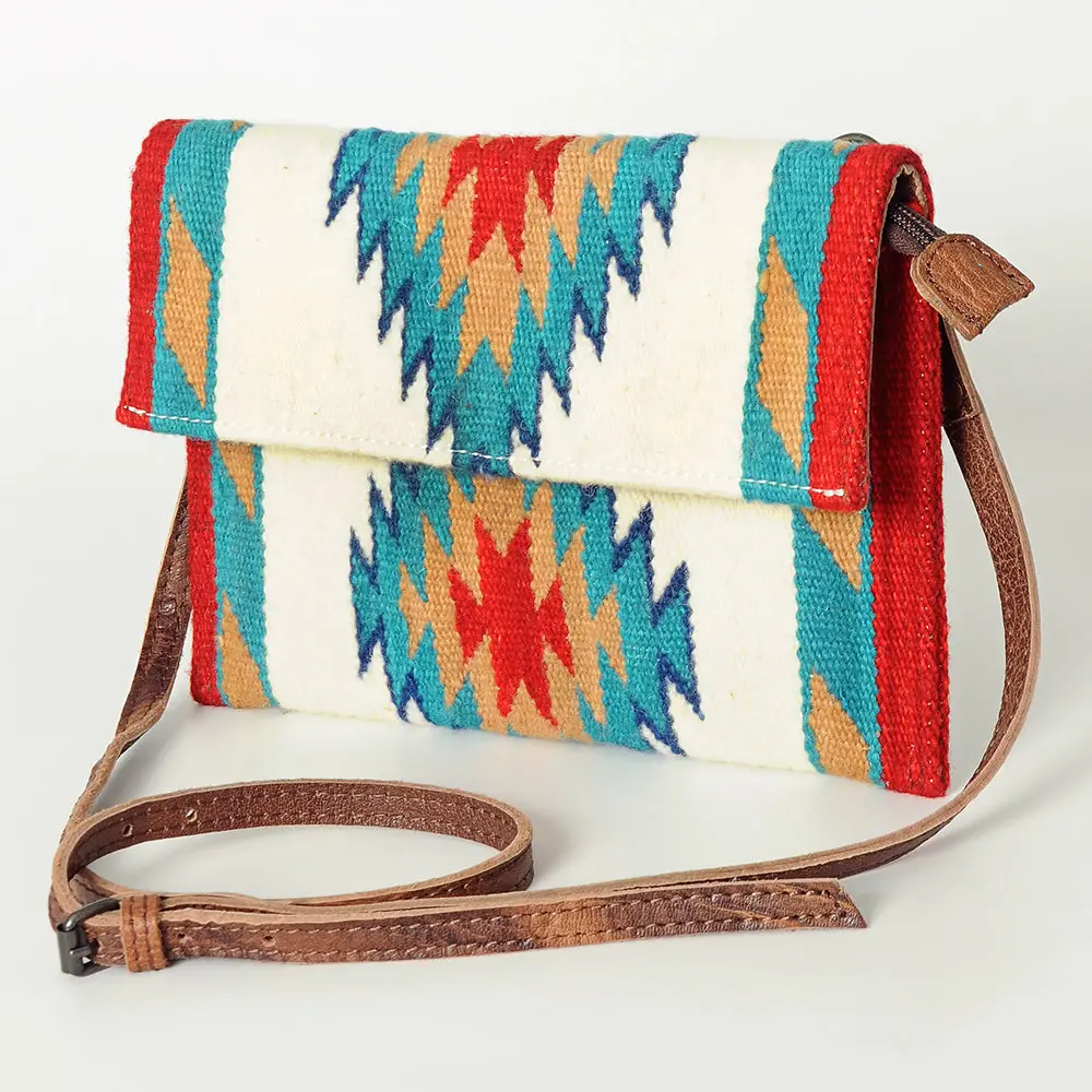 American Darling Small Cross Body Bag Hand Woven Saddle Blanket Genuine Leather Western Purse With Ykk Zipper 1