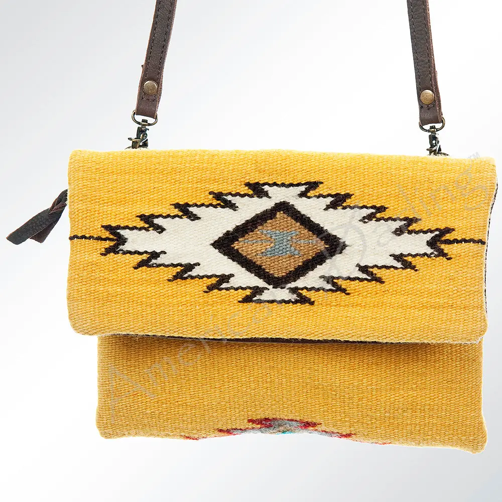 American Darling Cross Body Bag Hand Woven Saddle Blanket Genuine Leather Western Purse With Ykk Zipper 1