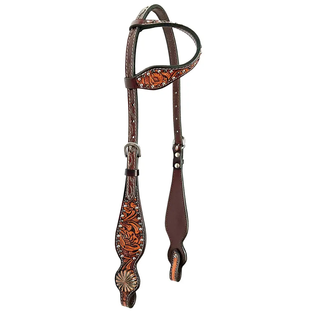 Bar H Equine American Leather Horse Saddle Tack One Ear Headstall Breast Collar Browband Wither Strap Set Eleanor Collection 1