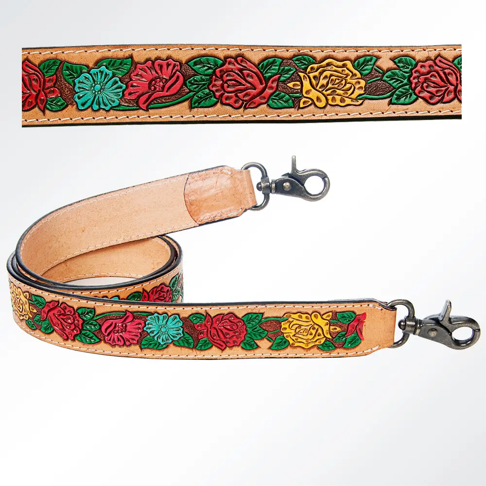 American Darling Hand Tooled Genuine Leather Crossbody Handle Strap For Bags Phone Keychain Wallet Purse Clutch Cellphone 1