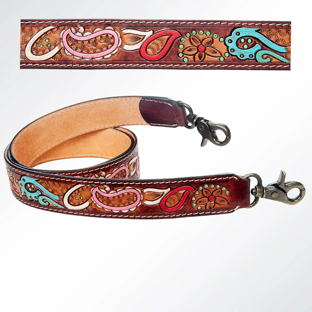 American Darling Hand Tooled Genuine Leather Crossbody Handle Strap For Bags Phone Keychain Wallet Purse Clutch Cellphone 1