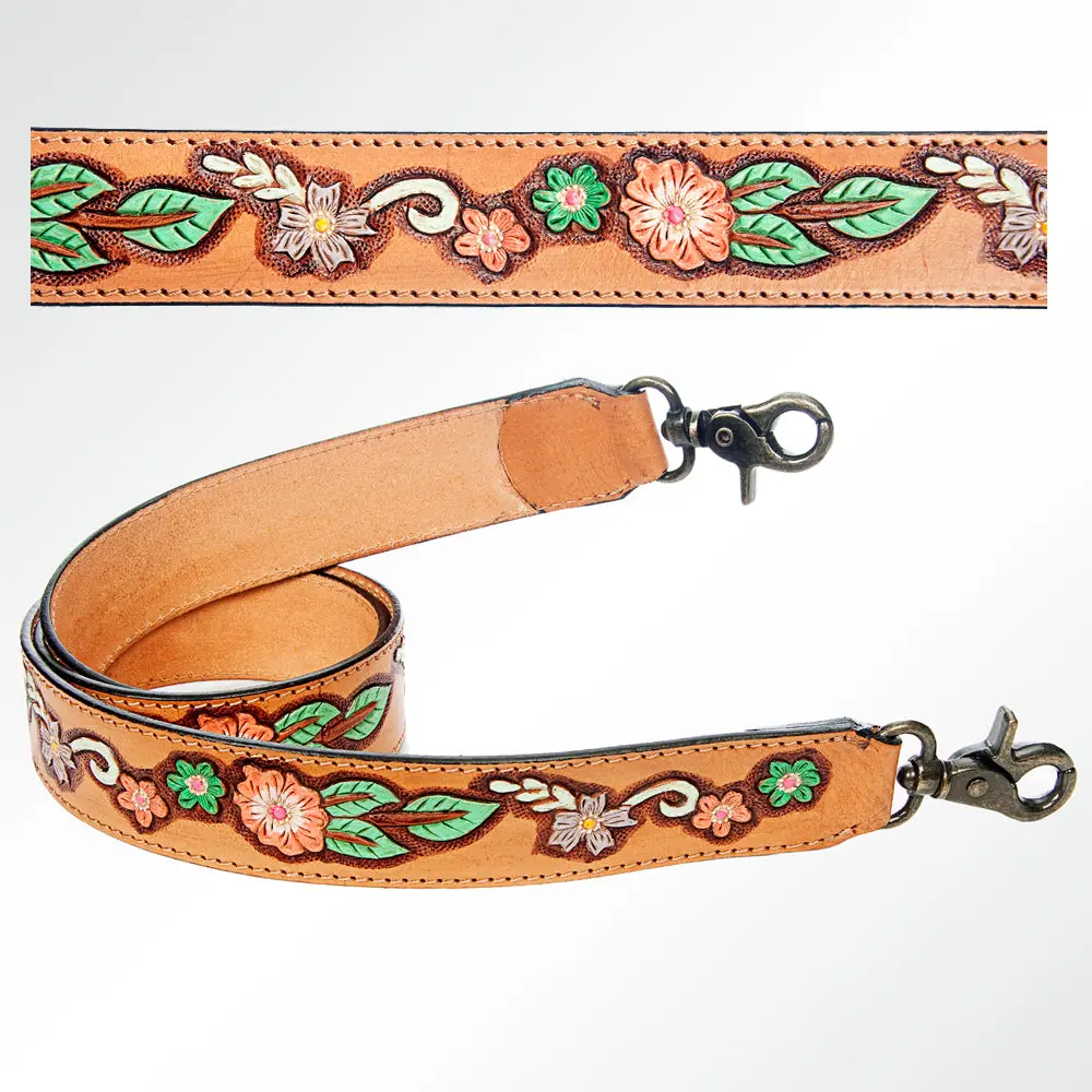 American Darling Hand Tooled Genuine Leather Crossbody Handle Strap For Bags Phone Keychain Wallet Purse Clutch Cellphone 1
