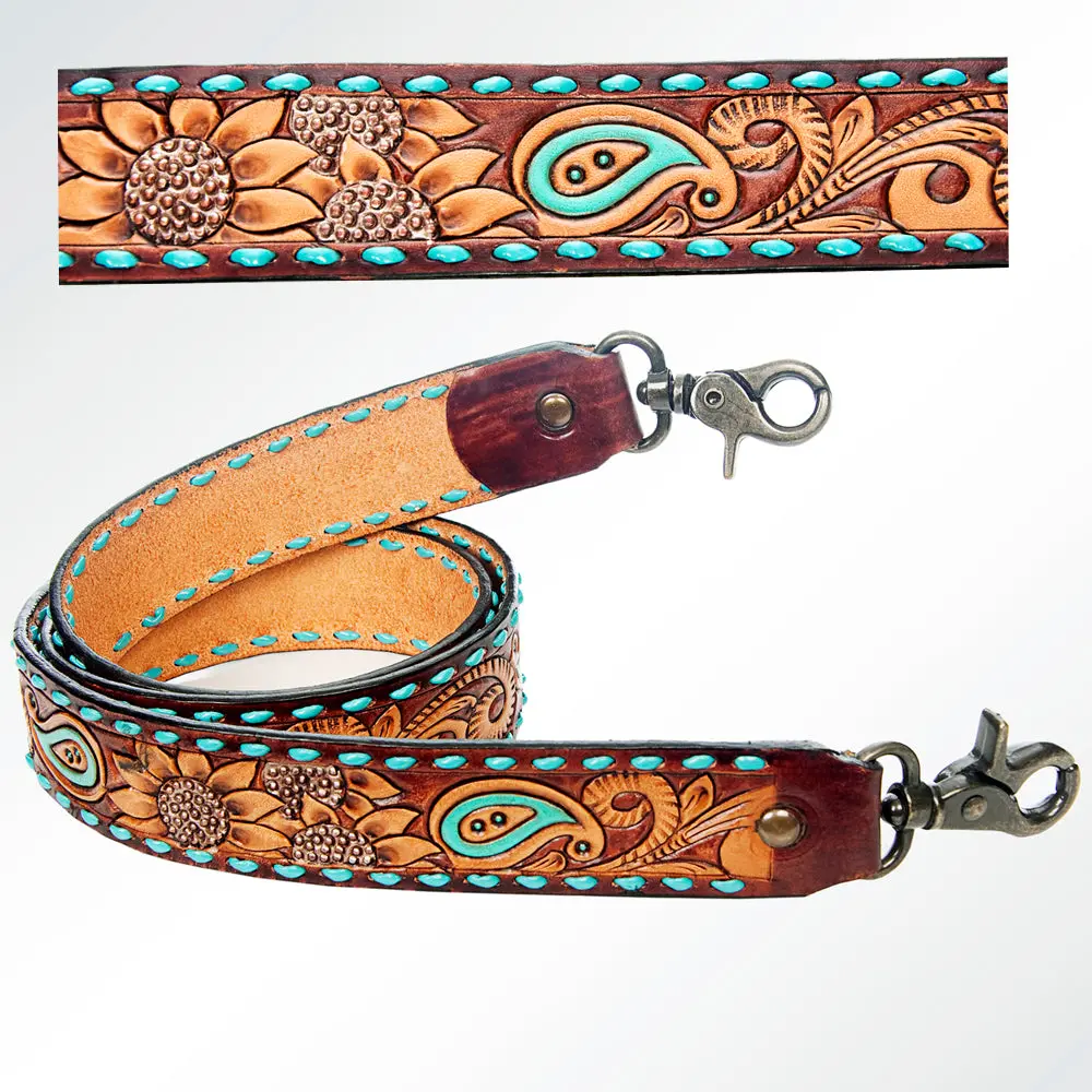 American Darling Hand Tooled Genuine Leather Crossbody Handle Strap For Bags Phone Keychain Wallet Purse Clutch Cellphone 1
