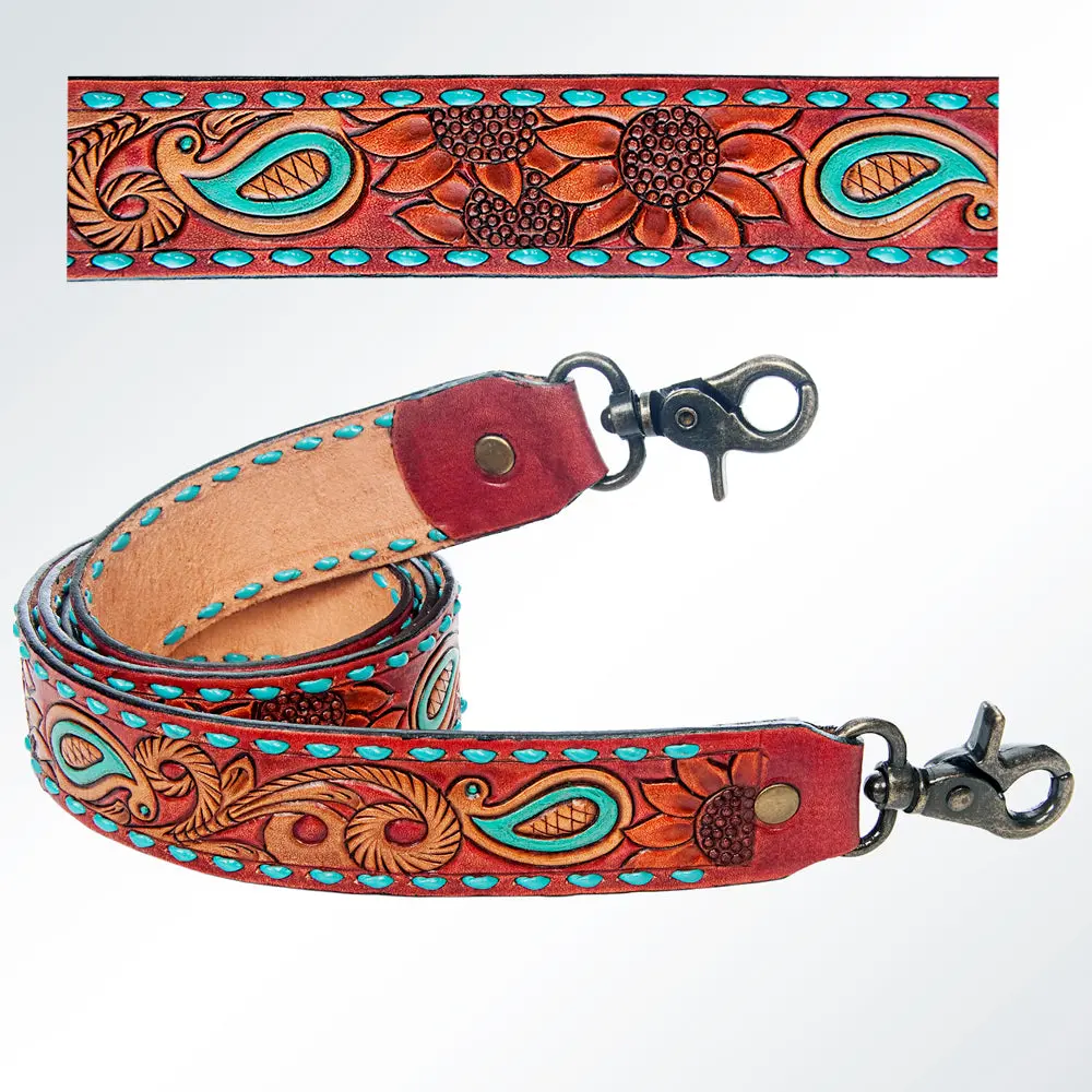 American Darling Hand Tooled Genuine Leather Crossbody Handle Strap For Bags Phone Keychain Wallet Purse Clutch Cellphone 1