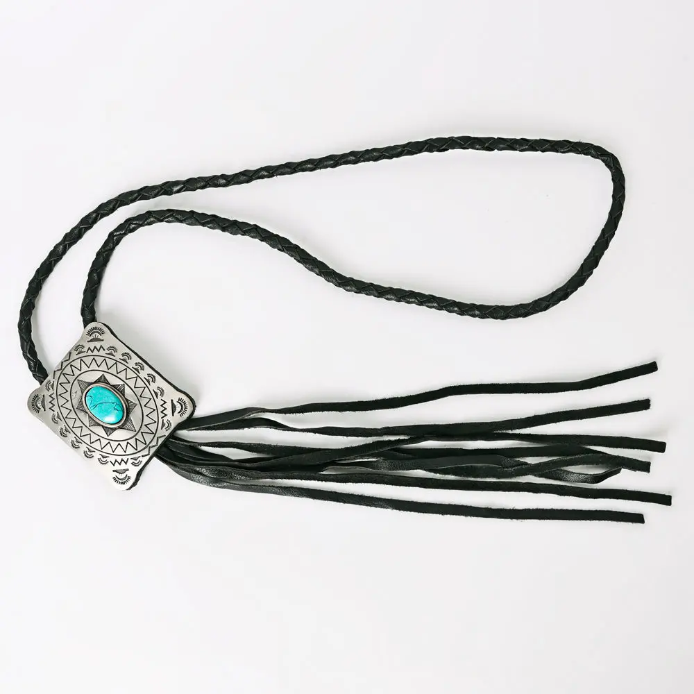 American Darling Braided Genuine Leather Jewelry Necklace With Concho Handmade Necklaces Timeless Piece For A Style 1