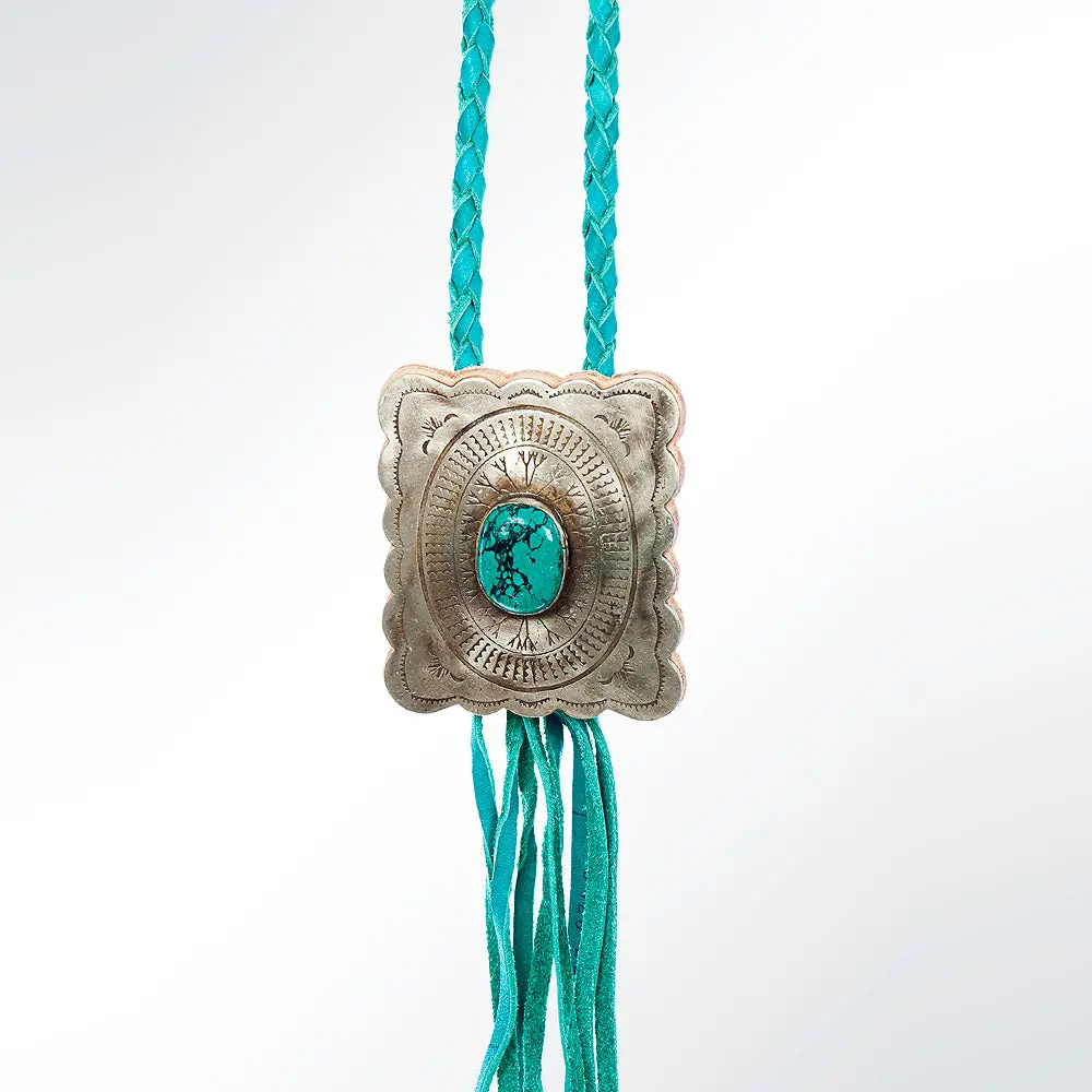 American Darling Adjw101d Braided Genuine Leather Jewelry Necklace With Concho 1