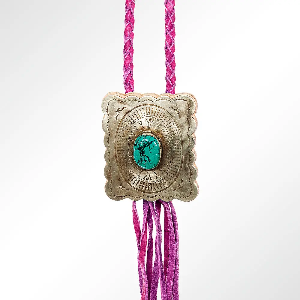 American Darling Braided Genuine Leather Jewelry Necklace With Concho Handmade Necklaces Timeless Piece For A Style 1