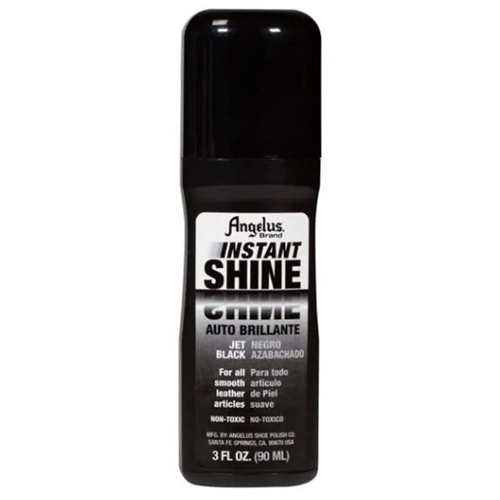 3 Oz Angelus Instant Shine Liquid Shoe Polish Jet Black 1