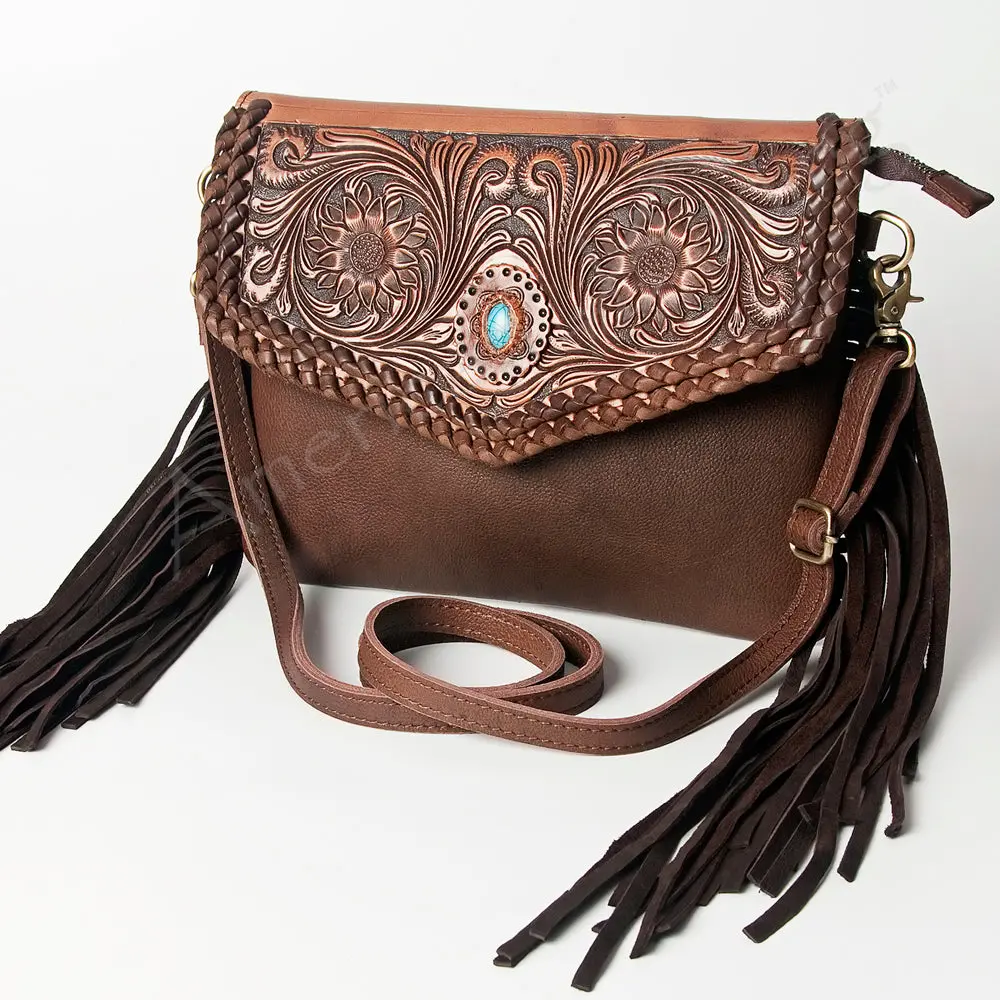 American Darling Envelope Hand Tooled Genuine Leather Women Bag Western Handbag Purse | For Cute 1