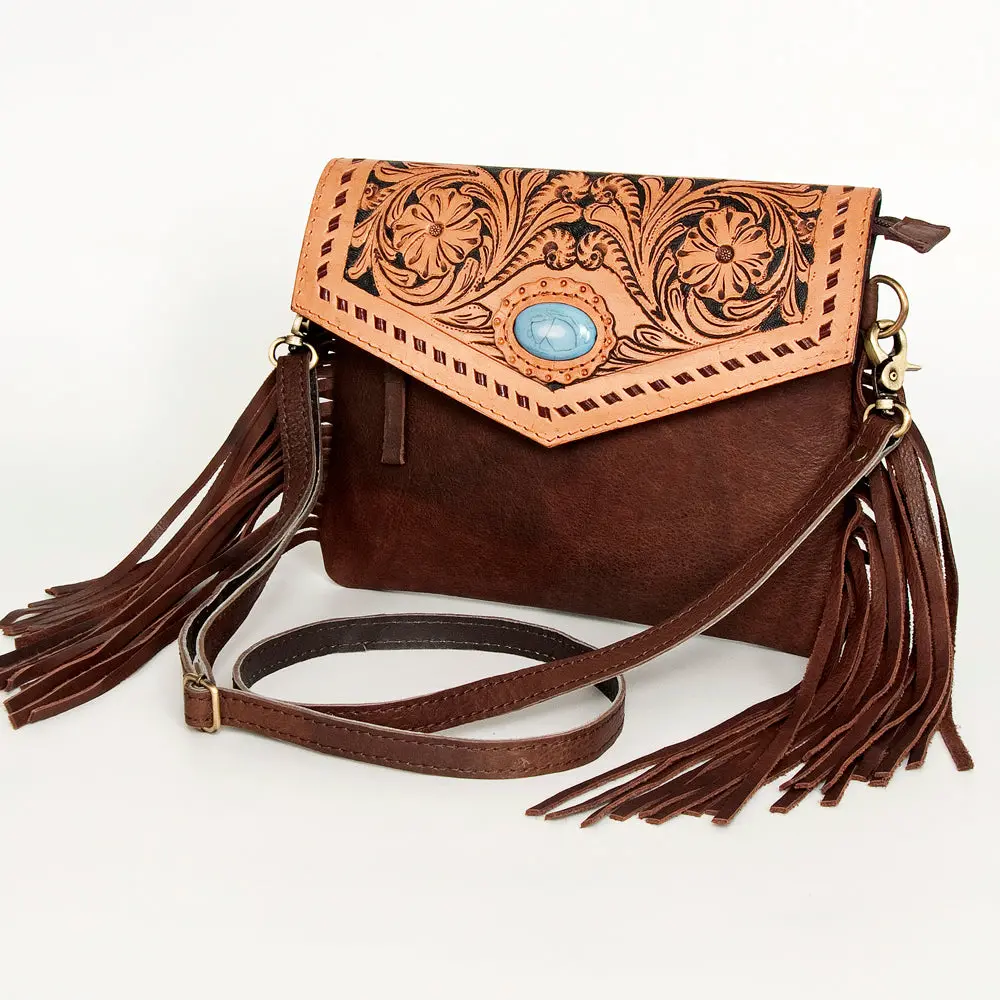 American Darling Envelope Hand Tooled Genuine Leather Women Bag Western Handbag Purse | Purses For Cute 1