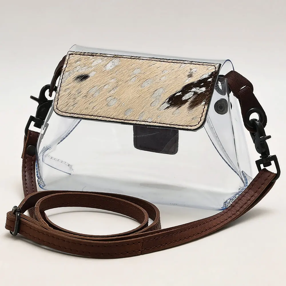 Ameran Darling Women's Clear Bag Western Hair On Genuine Leather Handbag And Ladies Purse 1