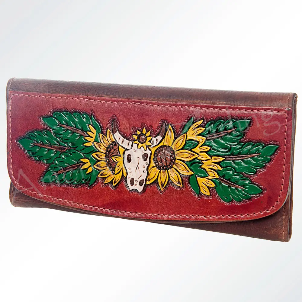 American Darling Wallet Hand Tooled Genuine Leather Western Women Bag | Handbag Purse Wristlet Travel Clutch 25