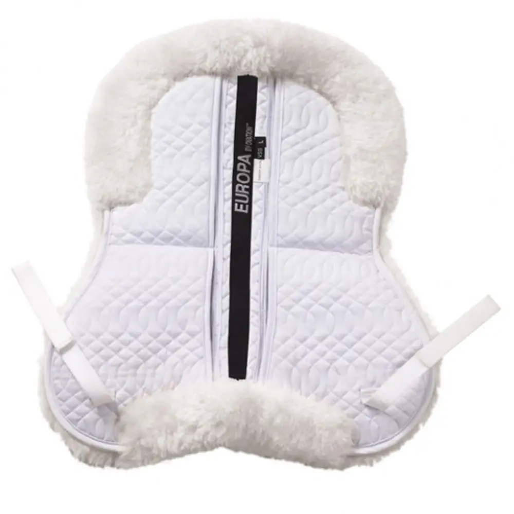 Large Europa Sheepskin Half Pad- 4 Shim White/White 1