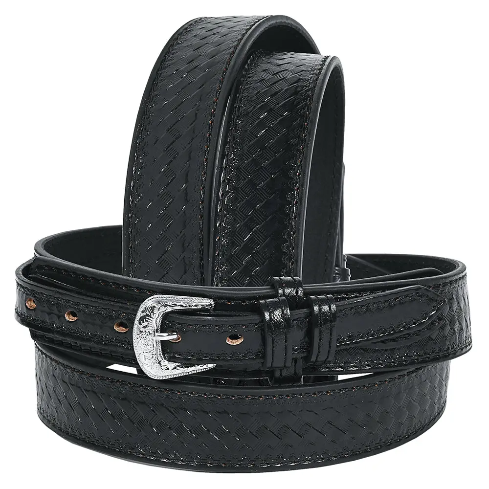 Hilason Western Genuine Leather Belt For Men Women Cowboy Cowgirl Handmade Unisex Full Grain Heavy Duty Engraved Buckle 1