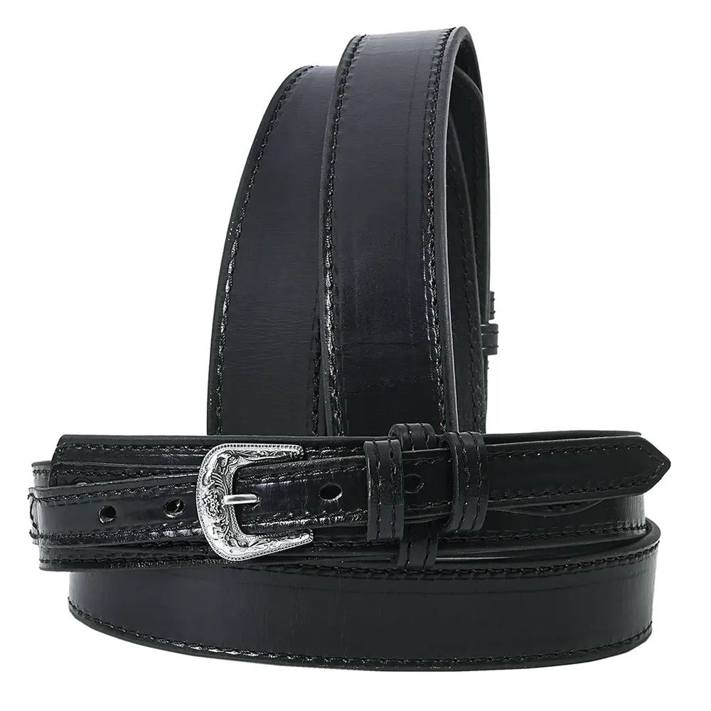 Hilason Western Genuine Leather Belt For Men Women Cowboy Cowgirl Handmade Unisex Full Grain Heavy Duty Engraved Buckle 1