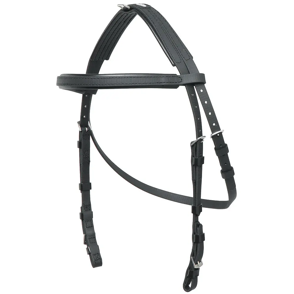 Size Full Zilco Horse Hackamore Bridle Black 1