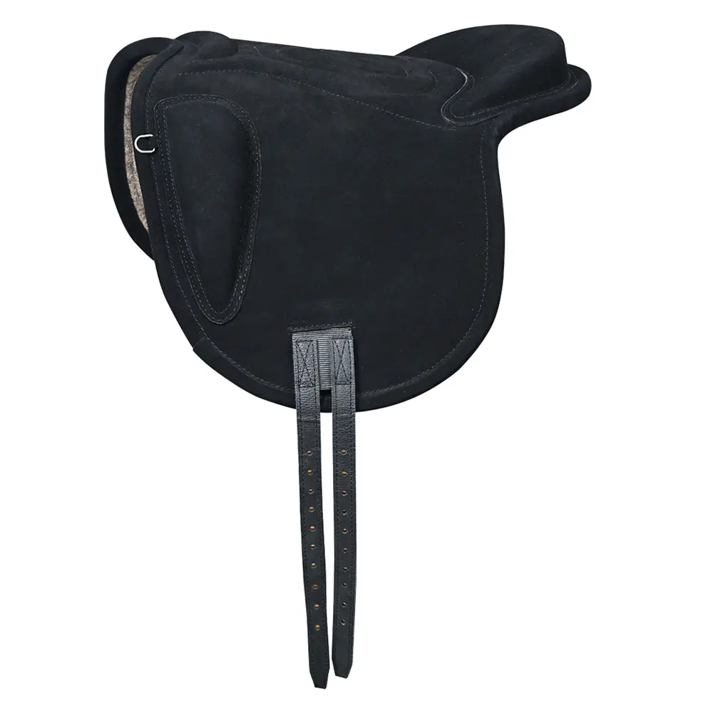 Hilason Western Baretek Bareback Pad Horsemanship Treeless Leather Black | Saddle Riding For Horses 1