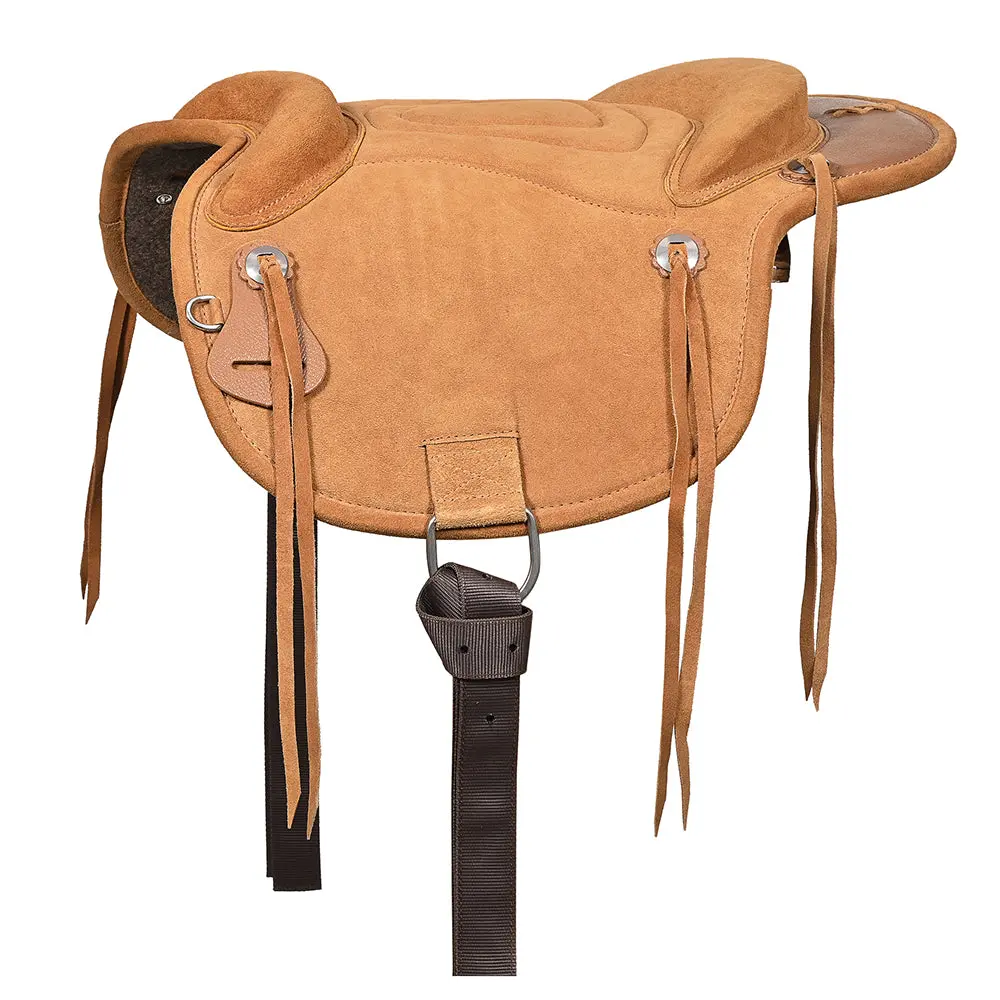 Hilason Western Baretek Bareback Pad Horsemanship Treeless Leather Black | Saddle Riding For Horses 1