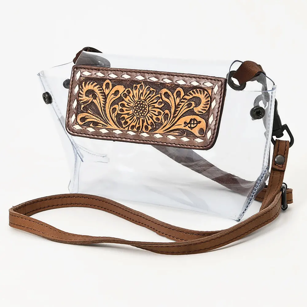 American Darling Clear Bag Hand Tooled Genuine Leather Western Women Handbag Purse | For Cute 1