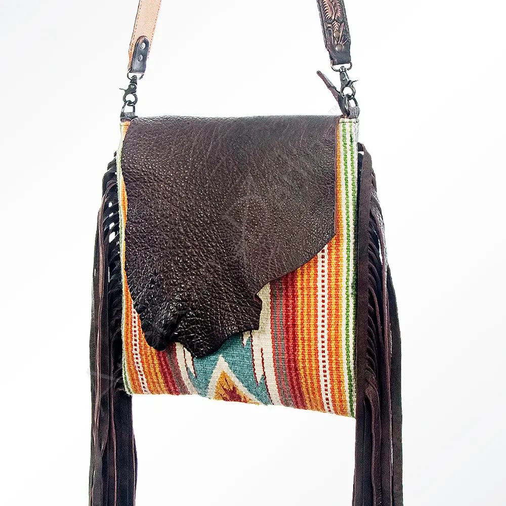 American Darling Messenger Saddle Blanket Genuine Leather Western Women Bag Handbag Purse | Crossbody For Cute 1