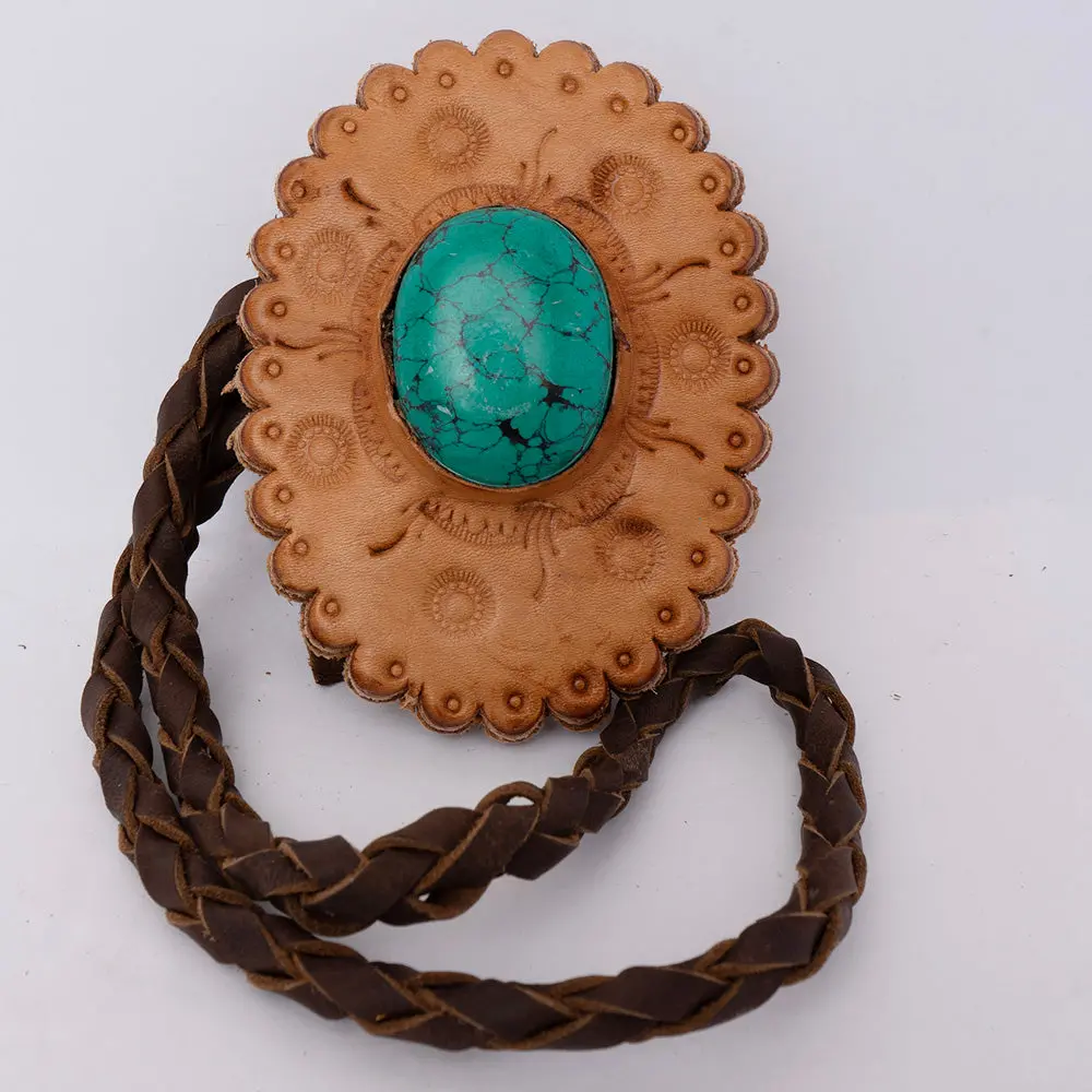 American Darling Braided Genuine Leather Jewelry Necklace With Concho Handmade Necklaces Timeless Piece For A Style 1