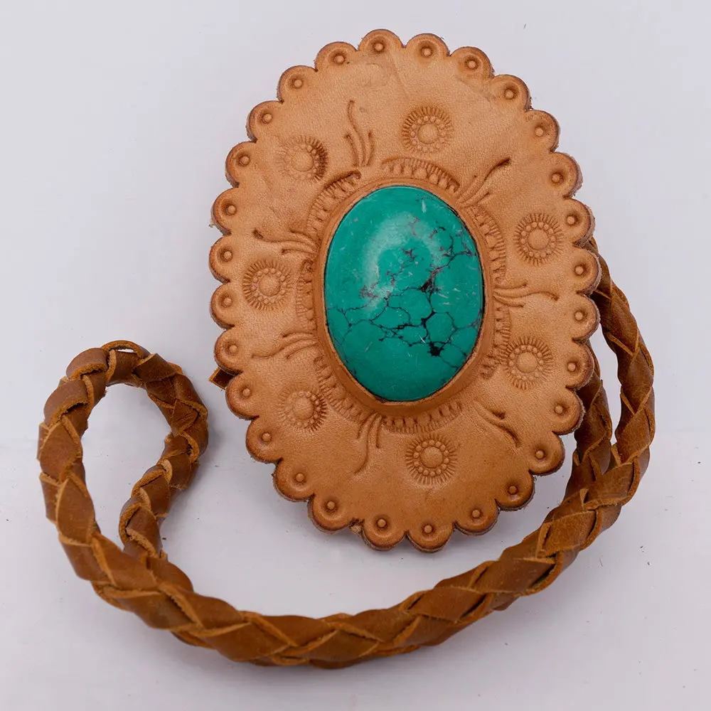American Darling Braided Genuine Leather Jewelry Necklace With Concho Handmade Necklaces Timeless Piece For A Style 1