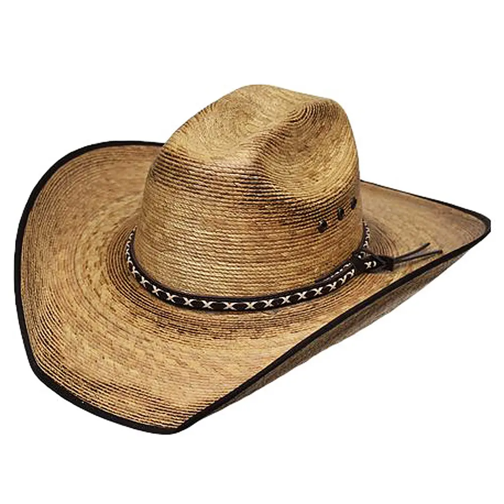 Lone Star Hank Rca Cowboy Hat Torched Palm With Bound Edge Chocolate 1