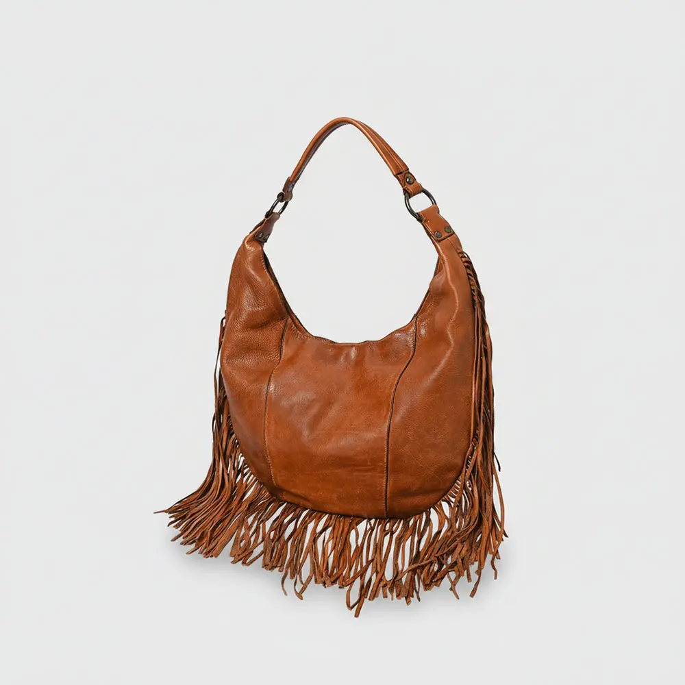 Spaghetti Western Swc127tan Hobo Vintage Handmade Drum Dyed Genuine European Cowhide Leather Women Bag Western Handbag Purse 1