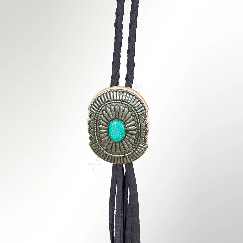 American Darling Braided Genuine Leather Jewelry Necklace With Concho Handmade Necklaces Timeless Piece For A Style 1