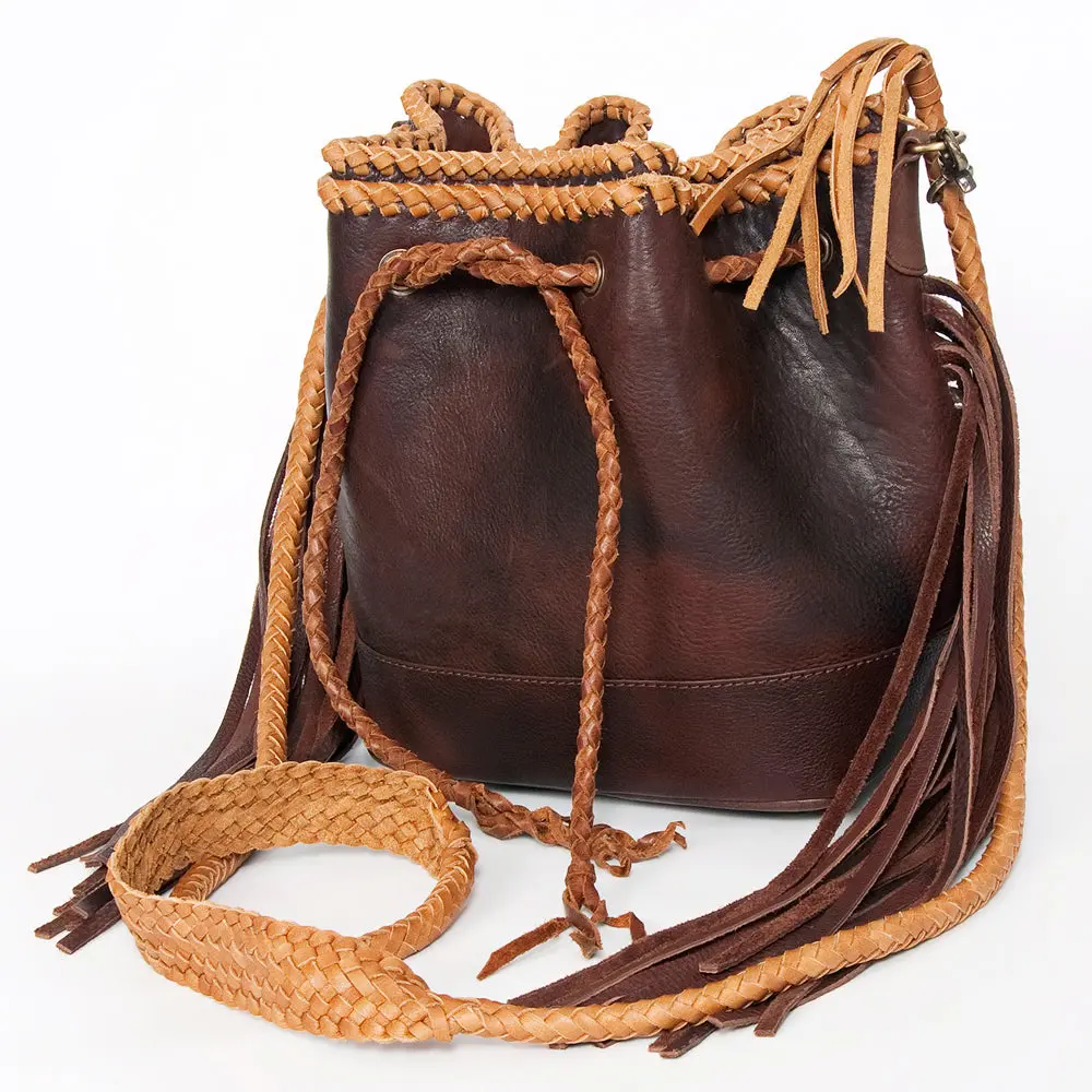American Darling Bucket Full Grain Genuine Leather Women's Bag Western Handbag Purse | Travel Bags College Casual 1