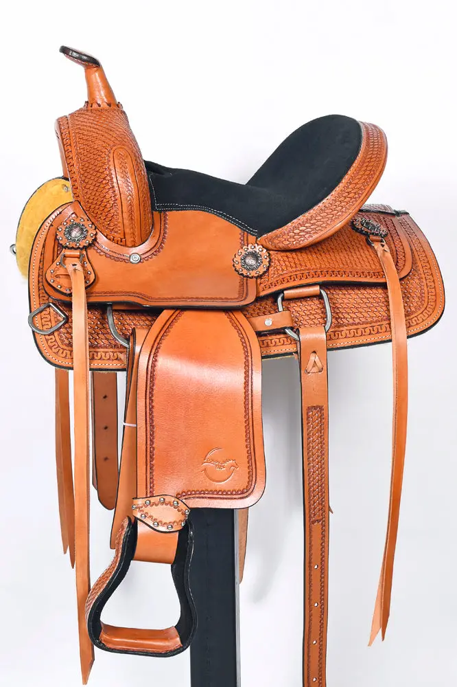Comfytack Western Kids Youth Children Miniature Pony Saddle Leather Trail Tack 2