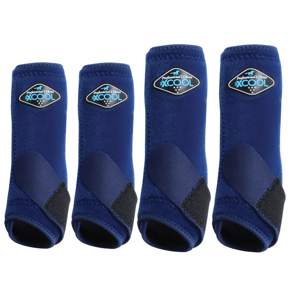 Medium Professionals Choice Sports Medicine 2Xcool Horse 4 Pack Boots Navy 1