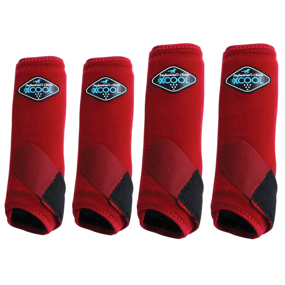 Small Professionals Choice 2Xcool Horse Sports Boots 4 Pack Crimson Red 1