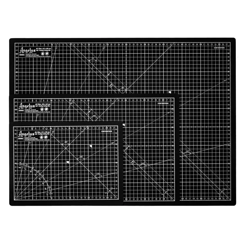 12 In X 18 Angelus Self Healing Cutting Mat Black 1