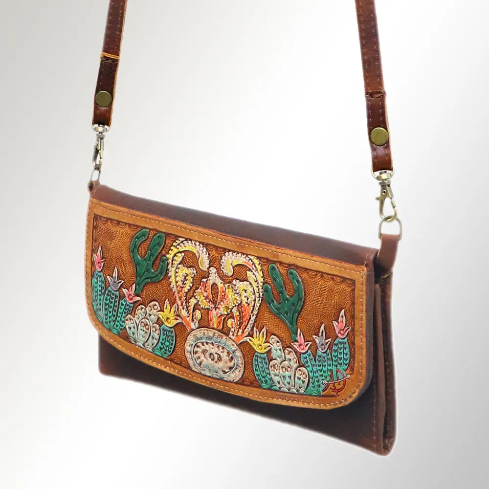 American Darling Wallet Hand Tooled Genuine Leather Western Women Bag | Handbag Purse Wristlet Travel Clutch 17