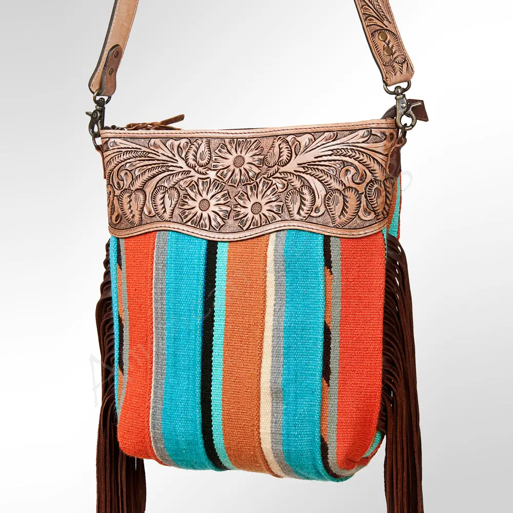 American Darling Cross Body Hand Tooled Saddle Blanket Genuine Leather Western Women Bag Handbag Purse | Crossbody For |Cute 1
