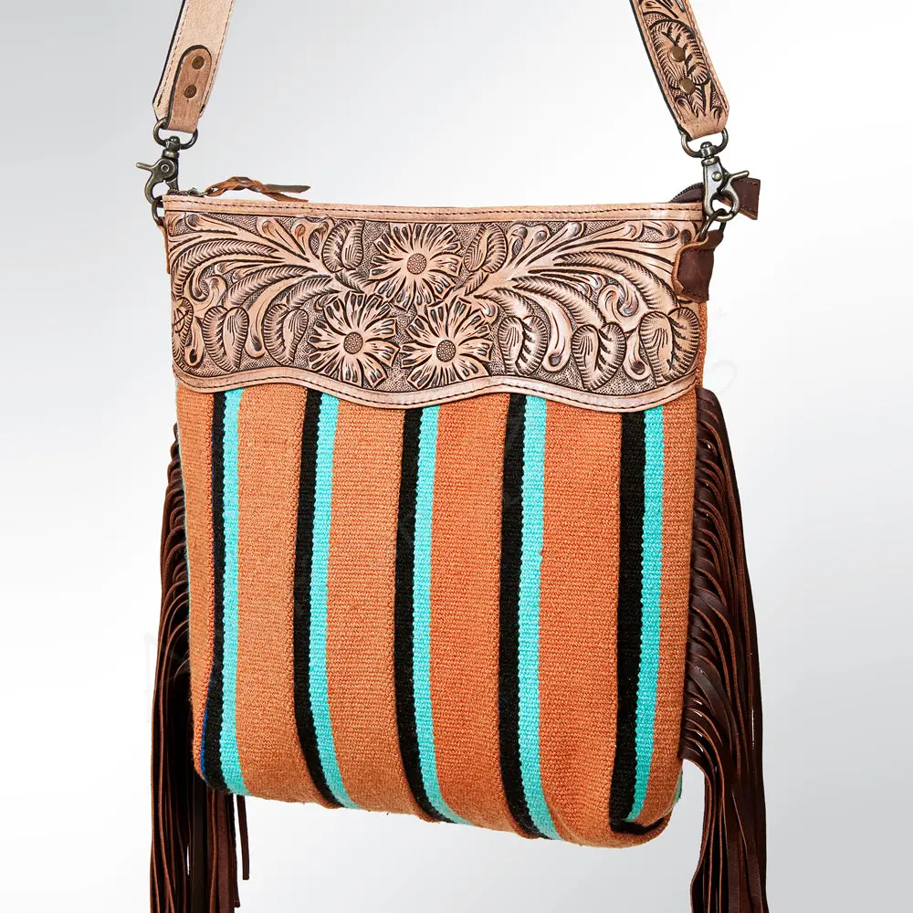 American Darling Cross Body Hand Tooled Saddle Blanket Genuine Leather Western Women Bag Handbag Purse | Crossbody For |Cute 1