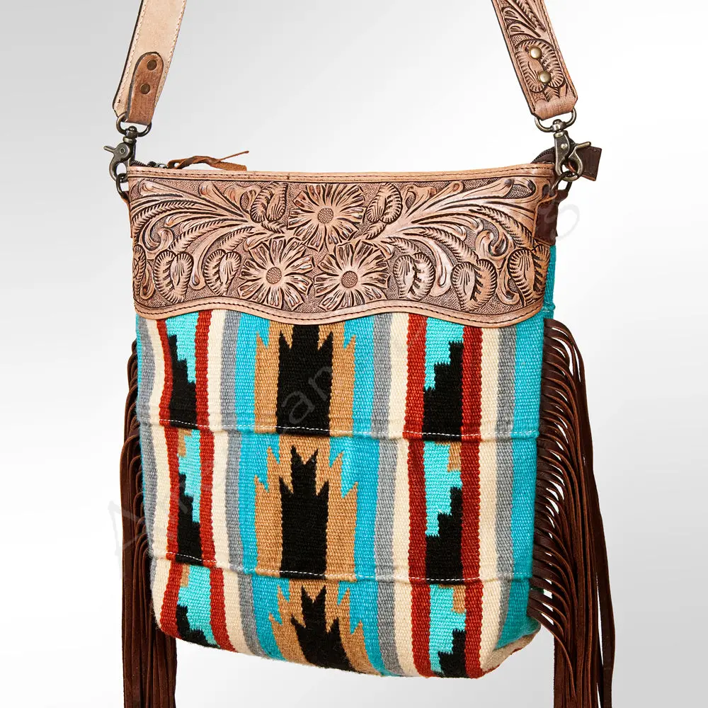 American Darling Cross Body Hand Tooled Saddle Blanket Genuine Leather Western Women Bag Handbag Purse | Crossbody For |Cute 1