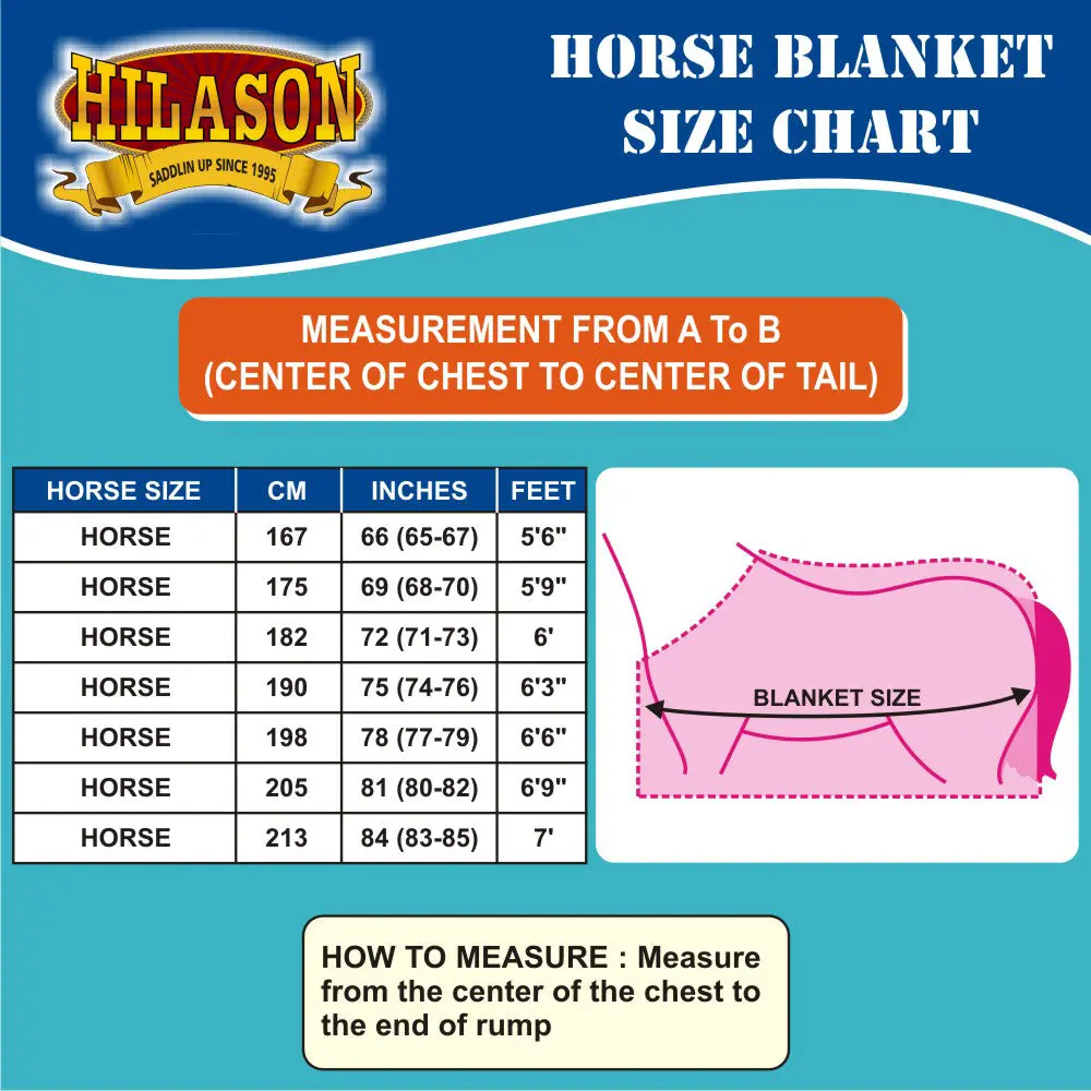 Hilason Premium 1200D Heavy-Weight Turnout Blanket With Belly Wrap & Neck Cover (American Flag) 2