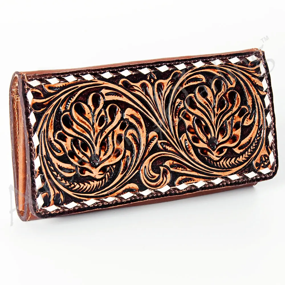 American Darling Wallet Hand Tooled Genuine Leather Western Women Bag | Handbag Purse Wristlet Travel Clutch 1