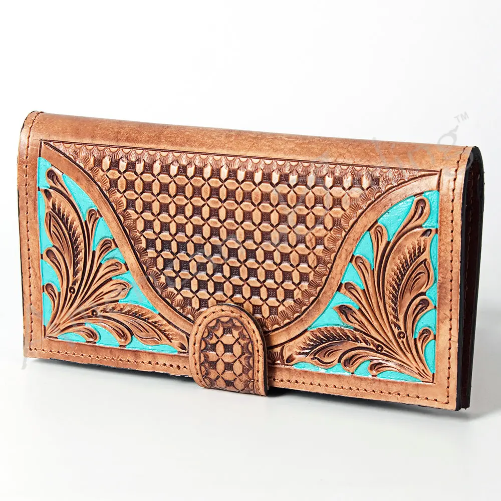 American Darling Wallet Hand Tooled Genuine Leather Western Women Bag | Handbag Purse Wristlet Travel Clutch 1